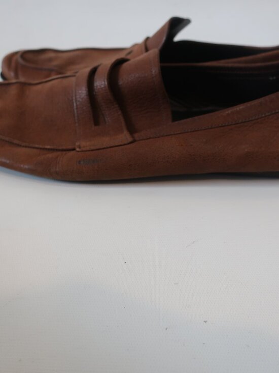 Mens Prada Brown Leather Slip On Loafers 11 main image 6